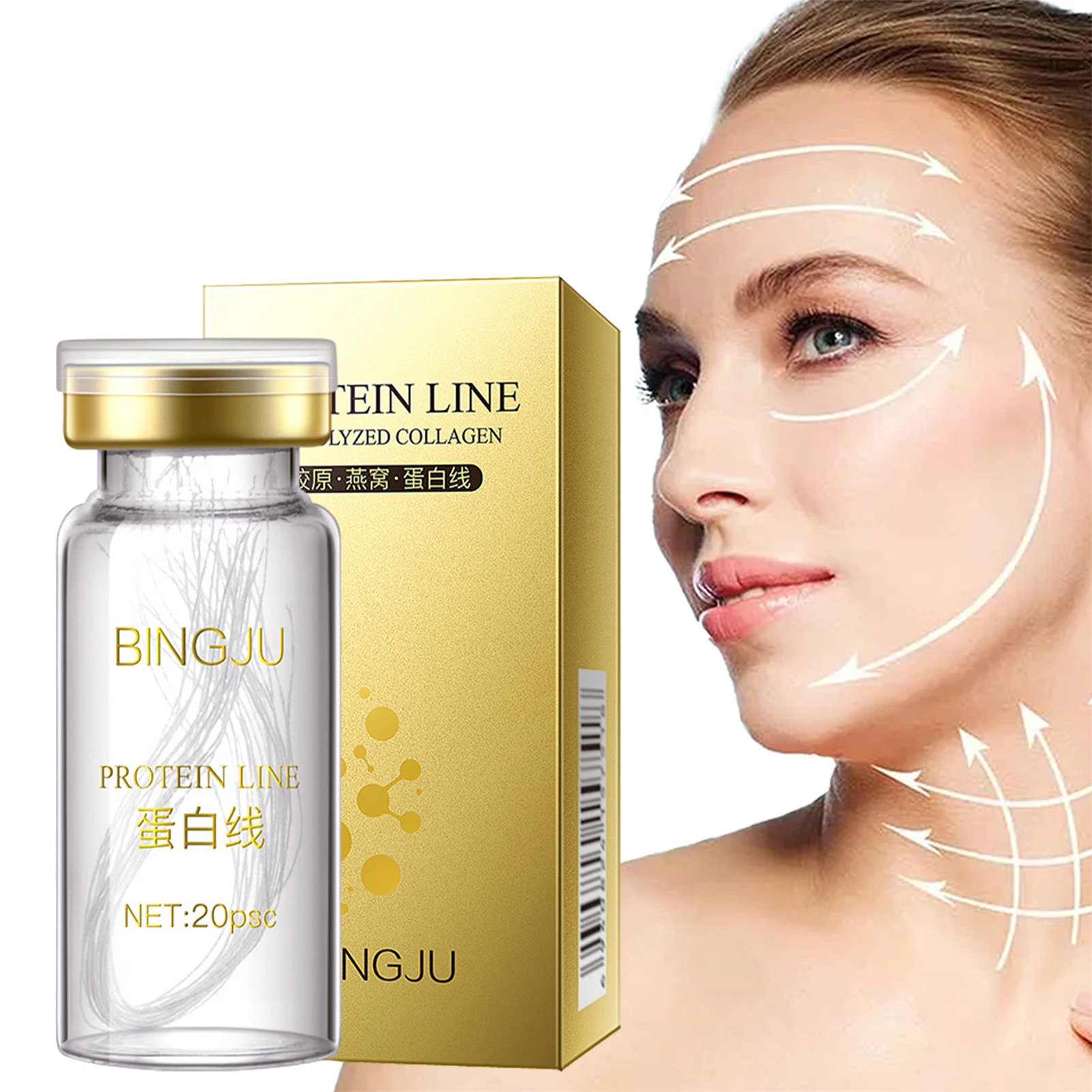 Face Filler Absorbable Collagen Protein Thread Face Lift Plump Silk