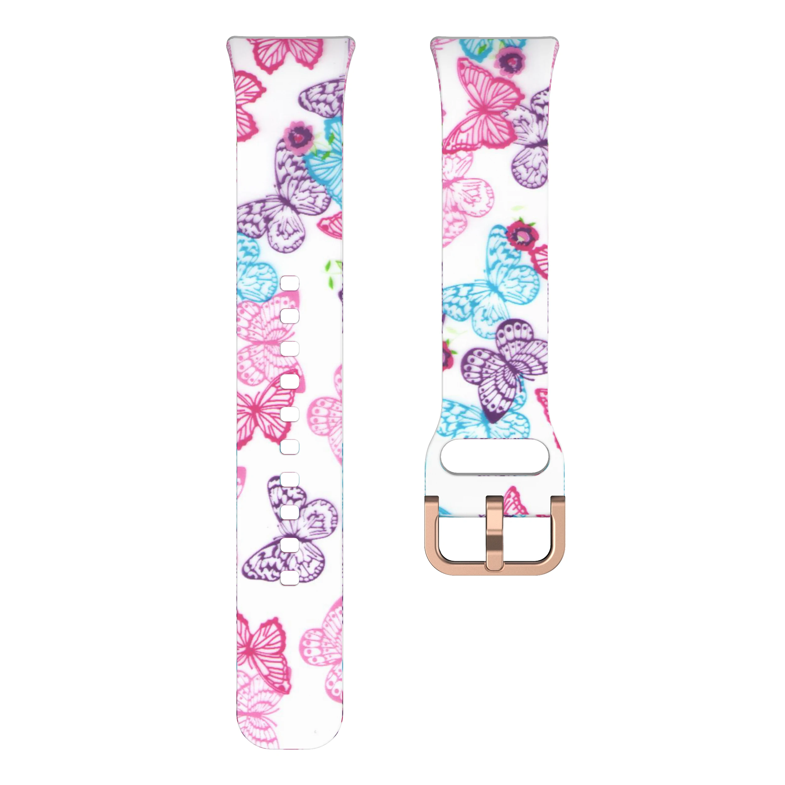 Patterned Painted Silicone Strap - Printed Color Bracelet Wristband