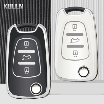TPU Car Flip Key Case Cover Shell Fob per Hyundai I20 I30 Ix20 Ix35 Elantra Accent per KIA Sportage Rio 3 Soul Optima Ceed K5 K2 - TPU Car Flip Key Case Cover Shell Fob per Hyundai I20 I30 Ix20 Ix35 Elantra