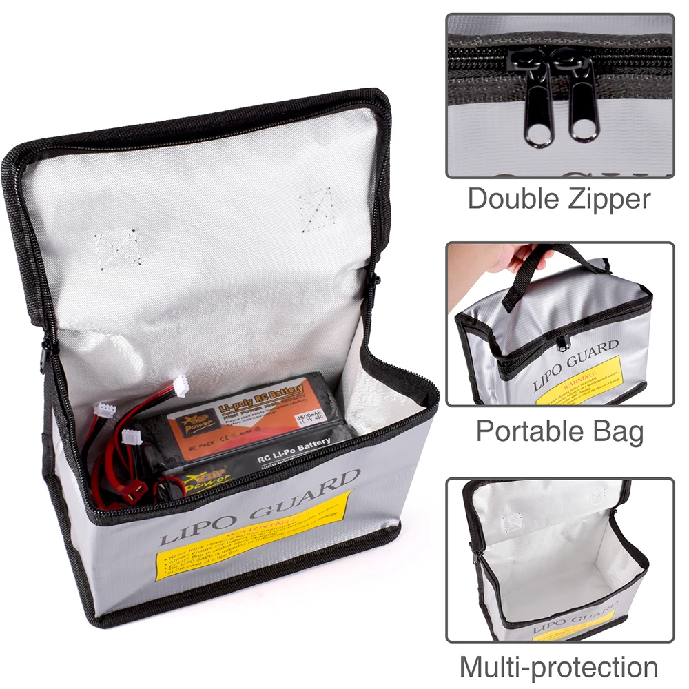 Sed2eab87e8d245c5a94f1cc07295a64bR Lipo Guard Safety Bag Fireproof Explosion-Proof Portable Lipo Safety Bag 215*115*155mm for RC FPV Racing Drone Car Battery Safe