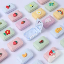

Fruit Pattern Contact Lens Container Travel Kit Colored Contacts Lenses Case Fashion Girl Easy Carry Contact Lens Cases Box