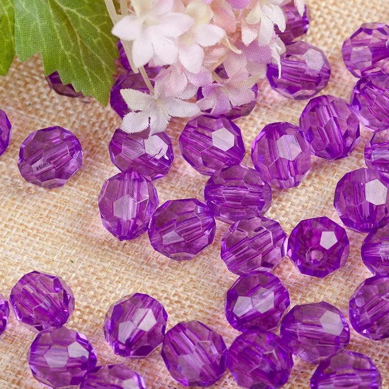 6-30mm transparent bead angle bead 32 section acrylic material imitation crystal loose DIY bouquet beading material 500g acrylic beads acrylic craft beads