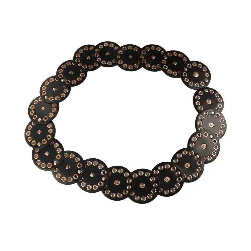 1pc Neue Vintage Stil Frauen Faux PU Gürtel mit Oval Niet Schnalle Bund Vintage Personalisierte Gürtel – Detail 10