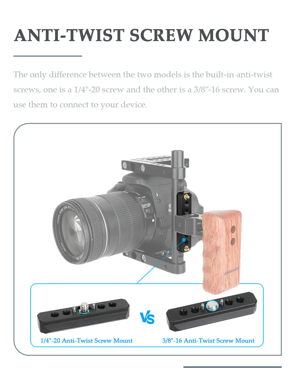Quick Release NATO Safety Rail 2.8inch With 1/4inch or 3/8inch ARRI-Style Anti-T