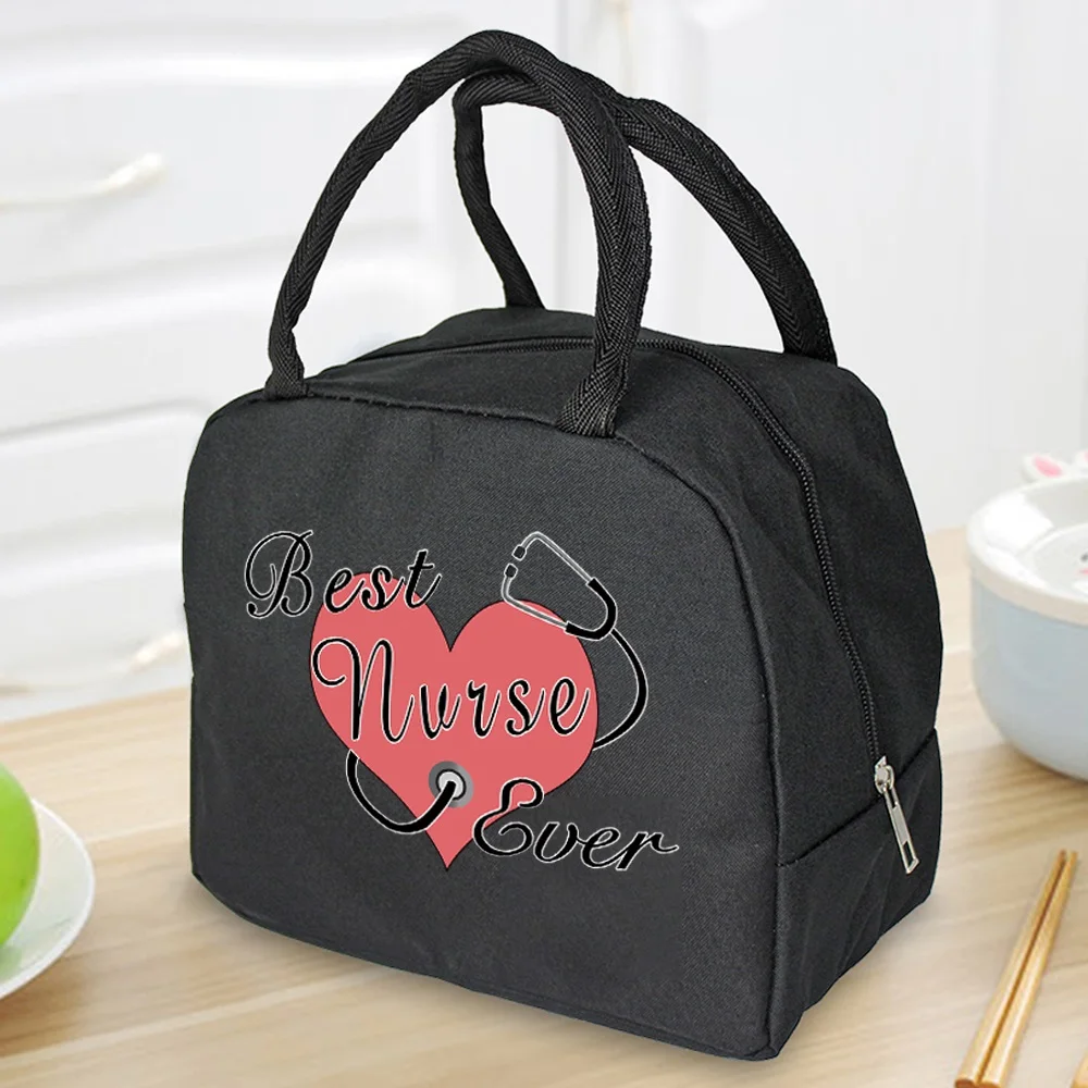 Insulated Lunch Bag Zipper Cooler Tote Thermal Bag Lunch Box Canvas Food Picnic Lunch Bags for Work Handbag Nurse Pattern Insulated Lunch Bag Zipper Cooler Tote Thermal Bag Lunch Box Canvas Food Picnic Lunch Bags for Work Handbag Nurse Pattern