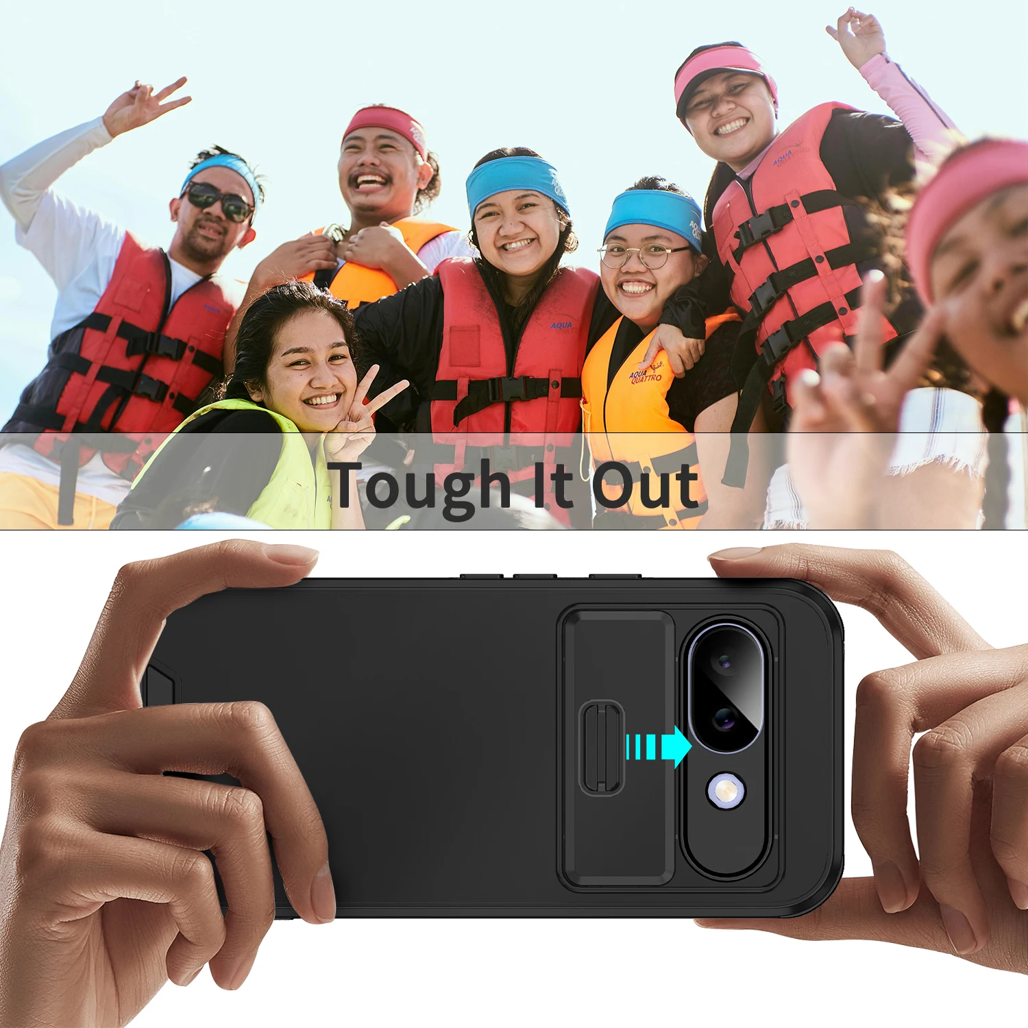 Ultimate Slide Camera Protection Shockproof Phone Case - Matte Military Armor Cover