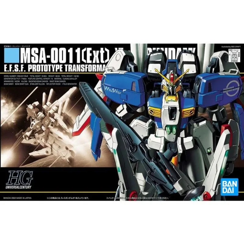 반다이 오리지널 HG 1/144 Ex-S 건담 MSA-0011 익스트 센티넬 애니메이션 피규어 조인트 어셈블리 플라스틱 모델 키트 장난감 소년 컬렉션