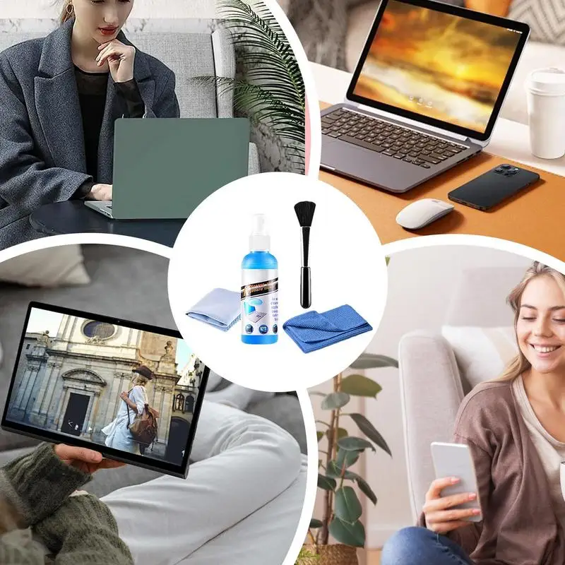 Laptop Cleaning Kit Electronics Screen Cleaner Large Size Computer Cleaning Kit Multi-Function Professional Electronic Cleaner