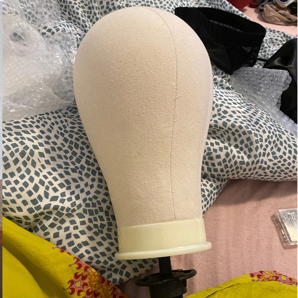 Canvas Block Head Training Mannequin Head For Wig T Pins Wig Install Kit Display Styling Mannequin Manikin Head Wig Head Stand