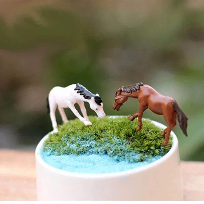Magic Fairy Garden Accessories set 2/4/6 Miniature Toy Flamingo Animal Figure Elephant Duck Frog Deer Craft Terrarium Moss Decor