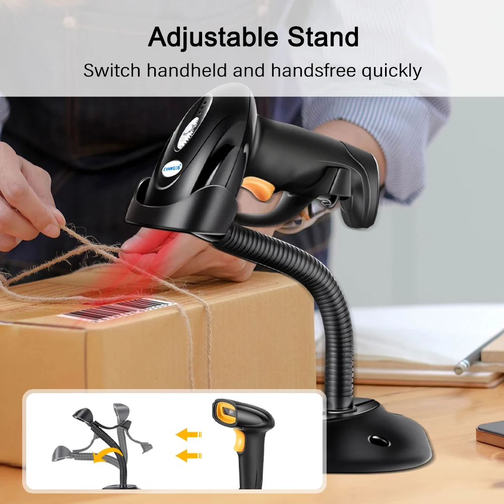 Automatic Wireless Barcode Scanner USB Wired Barcode Readers USB Bluetooth WIFI 1D 2D QR Code Scanner Supermarket Store barcode scanner