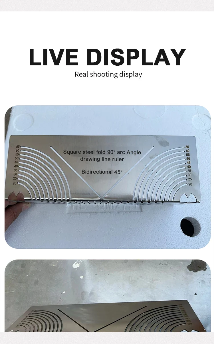 90 Degree Multifunctional Square Tube Rounded Corner Ruler Drawing Tool Multi-Drawing Ruler Precision Angle And Arc Marking To