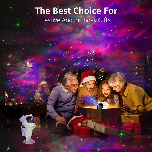 Kids Star Projector Night Light with Remote Control 360 Adjustable Design Astronaut Nebula Galaxy Lighting for