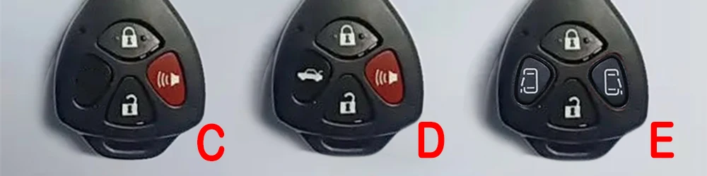 Auto Zubehör Schlüssel Fall Cap für Toyota Rav4 Auris Corolla IQ Porte Yaris/Vitz Verso Hilux Icon Camry 40 2/3/4 tasten Schlüssel Abdeckung – Detail 4