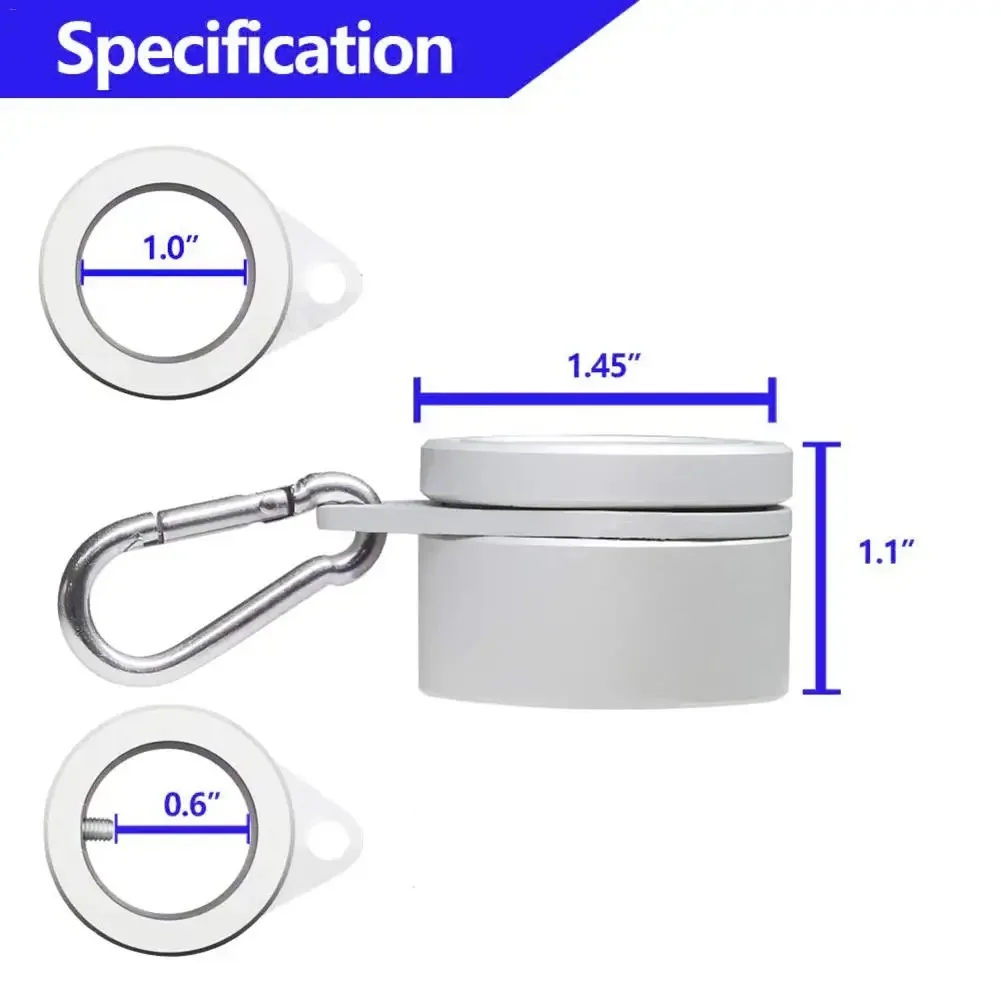 Flag Pole Attachments 2pcs Aluminium Flagpole Mounting Rings Set With Fixed HookAnti Wrap 360 Rotatable Ring With Carabiners