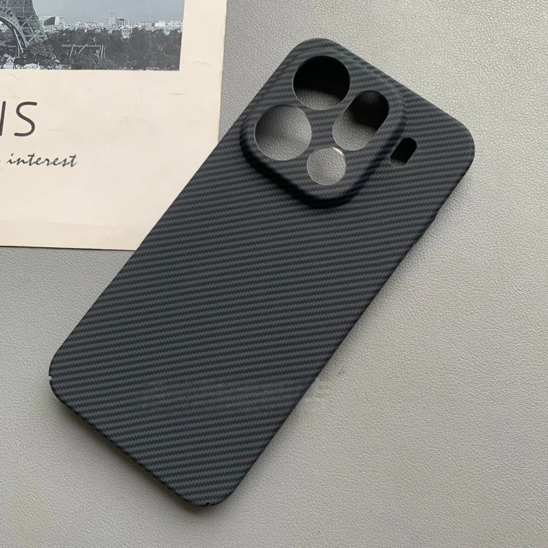Carbon Fiber Slim Protective Shockproof Phone Case, Hard PC Back Cover
