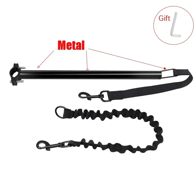 Dog Bicycle Leash Dog Running Walking Leash Removable Elastic Dog Bicycle Leash Metal Extension Elastic Ropes Towing Pet Dogs 4