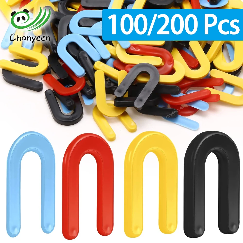 100-200Pcs Reusable U-Shape Ceramic Spacers Tile Clips Leveling System Wedge for Floor Wall Tile Gap Fixing Construction Tools Tile Spacers Tile Leveling Clips Tile Leveling Tools