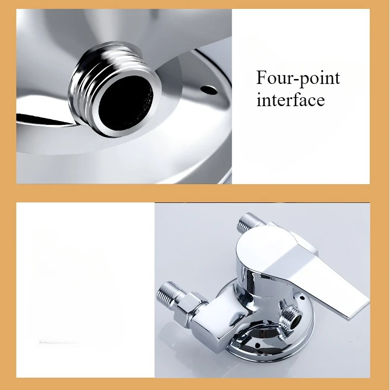 Bathroom Wall Mounted Shower Hot and Cold Mixing Valve Reverse Upward Inlet Water Heater Solar Mixing Valve Open Pipe Faucet