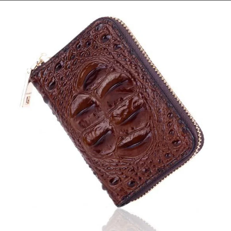 Women Multi Function Mini Zipper Wallet High Quality Casual Business Multiple Cards Coin Purses Genuine Leather Fashion Billfold