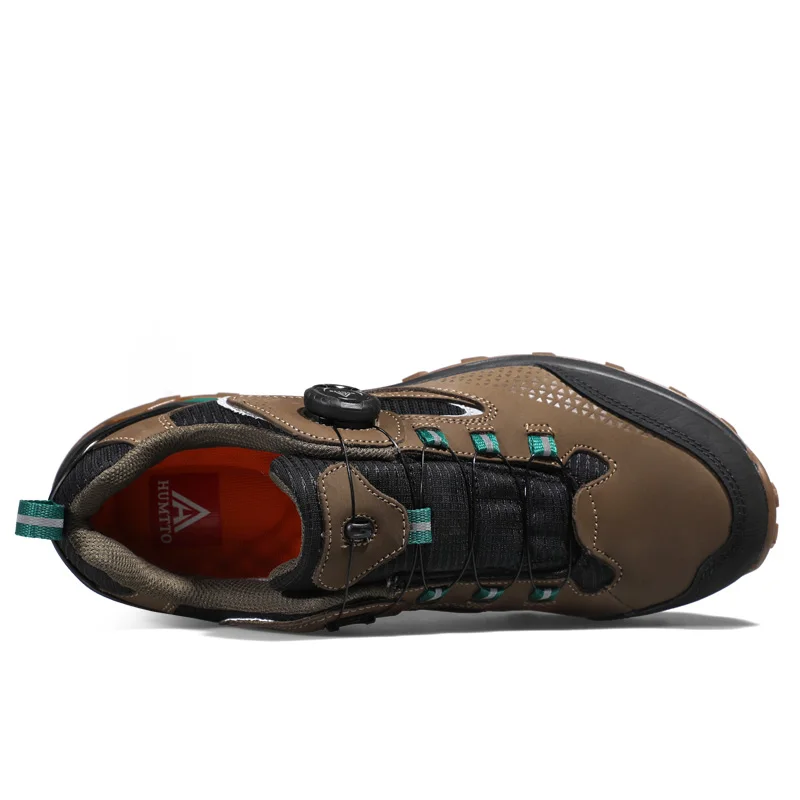 HUMTTO Leather Hiking Shoes Mens Outdoor Casual Walking Sport Men's Tennis Winter Waterproof Trekking Climbing Sneakers for Men