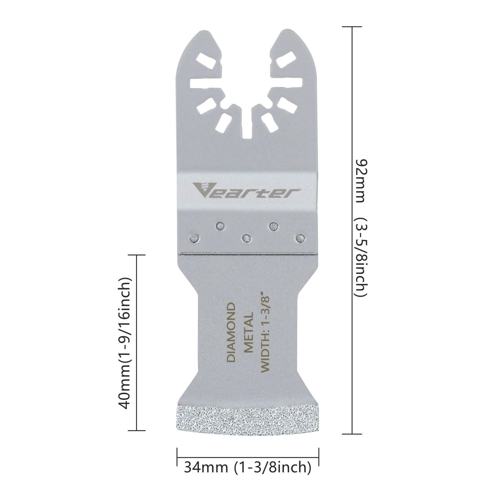 Vearter vakuumgelötete Diamant-Segment-Swing-Multitool-Sägeblätter zum oszillierenden Sägeblätter, präzise zum Entfernen von Fugenmörtel – Detail 6