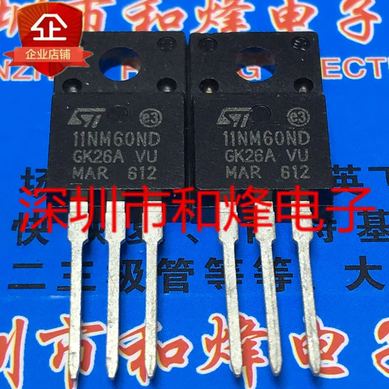 

Оригинальный 6 шт./партия STF11NM60ND 11NM60ND TO-220F 650V 10A