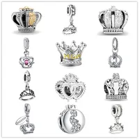 New 925 Sterling Silver The Crown Dangle Charm Bead Fit Original Bracelet Pendant DIY For Women Jewelry Gift 1