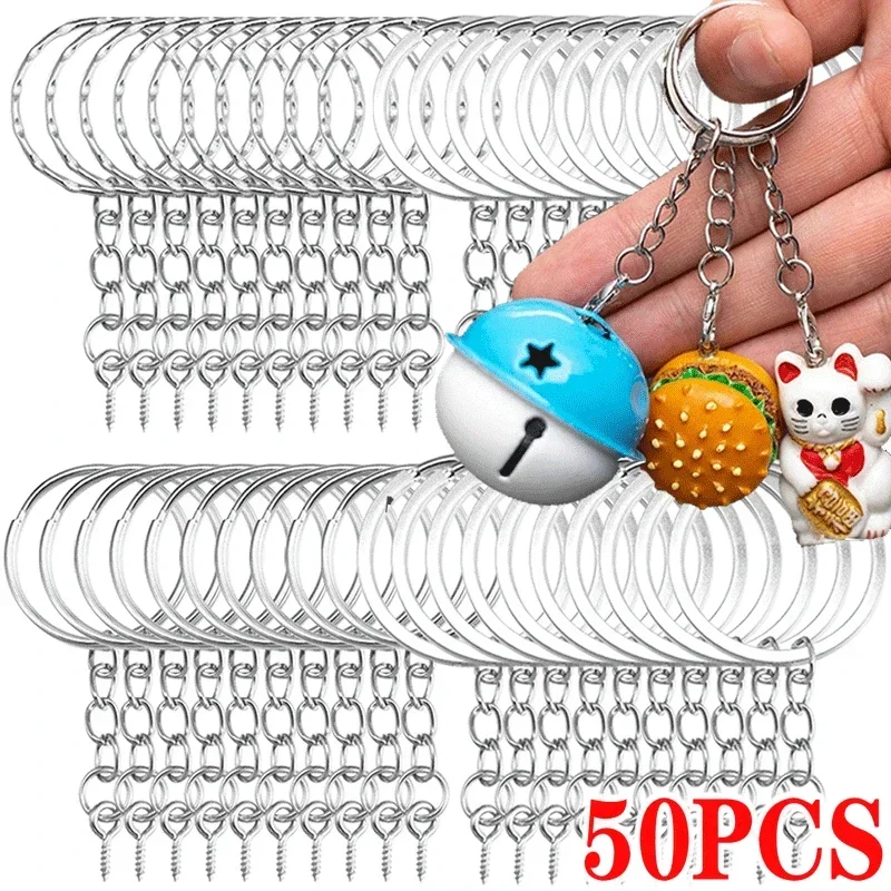 DIY 쥬얼리 제작용 금속 키체인 키트, 점프 링, 랍스터 걸쇠, 나사 핀 커넥터 액세서리