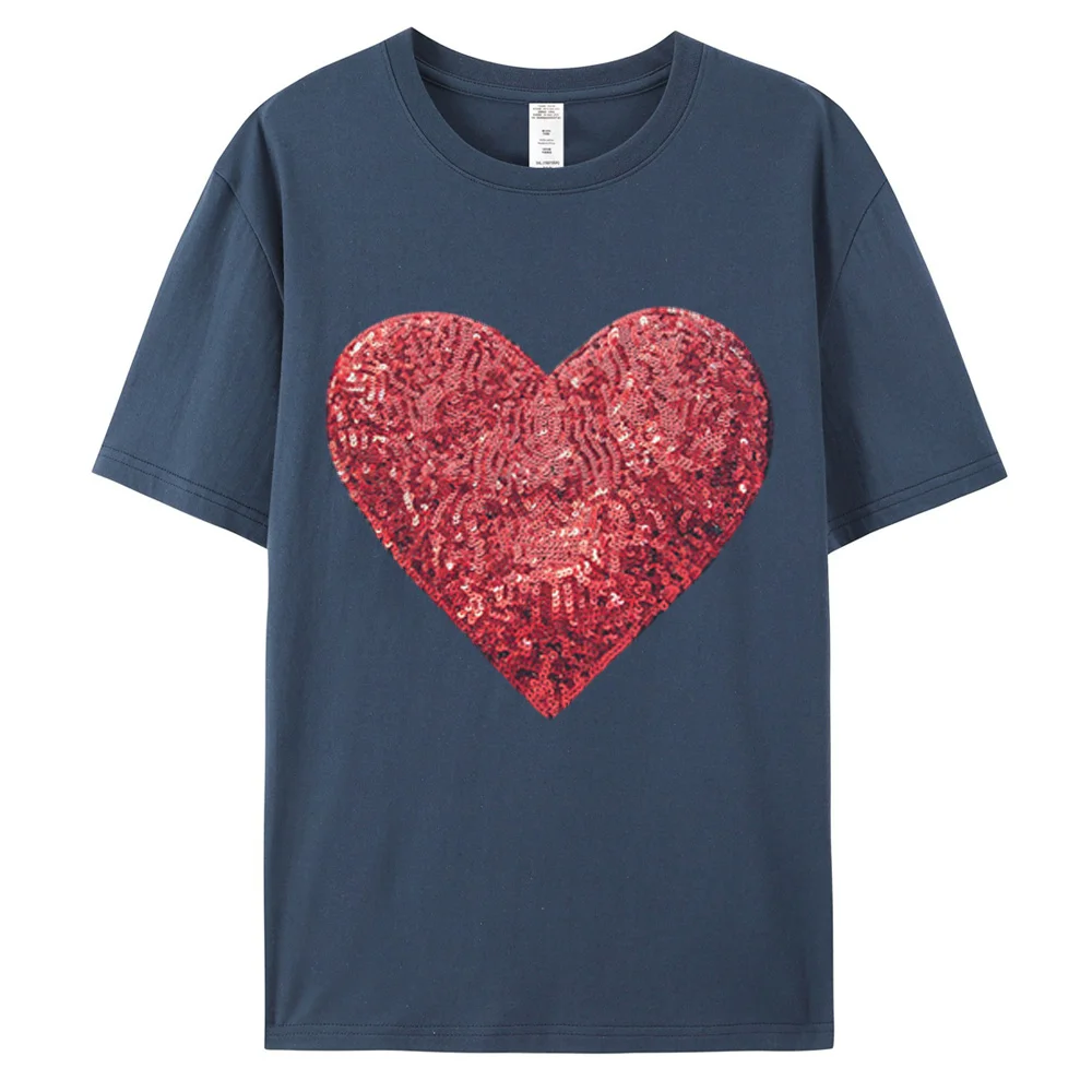 MYDBSH 2023 Summer Kawaii Sequined T Shirt Women Casual
