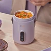 600ml Electric Kettle Stew Pot Slow Cooker Portable Cooking Pot Stewing Porridge Soup with Appointment For Home Travel 220V 3