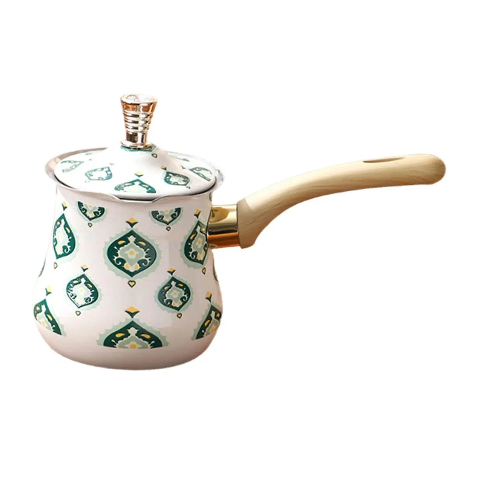 Turkish Coffee Pot Coffee Maker Melting Pot Arabic Butter Warmer with Long Handle for Cafe, Office, Restaurant Kitchen