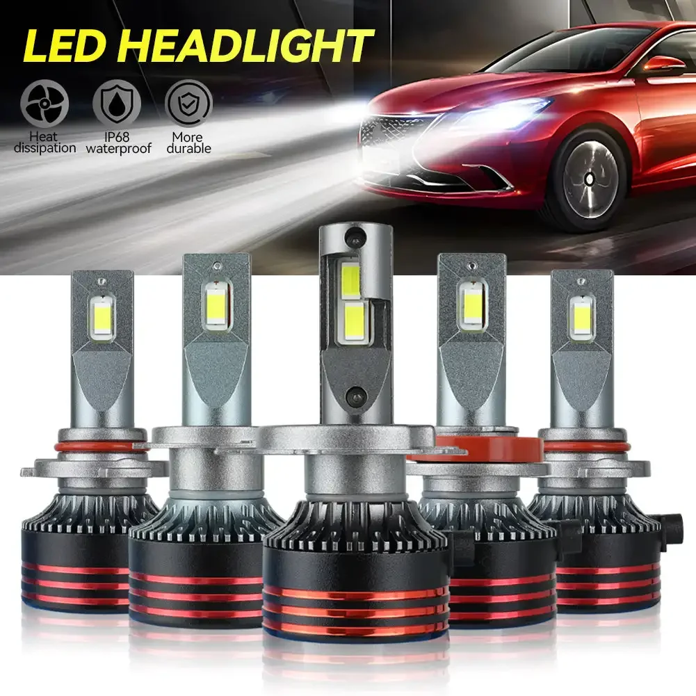 Ultra-Bright LED Headlight Bulbs for Cars - 12000LM 120W White Light High/Low Beam