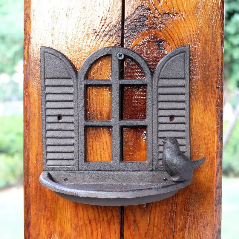 

European Style Outdoor Wall Storage Rack Garden Decorative Ornaments Bird Feeding Pots Living Room Wall Mounted Key Storage Box