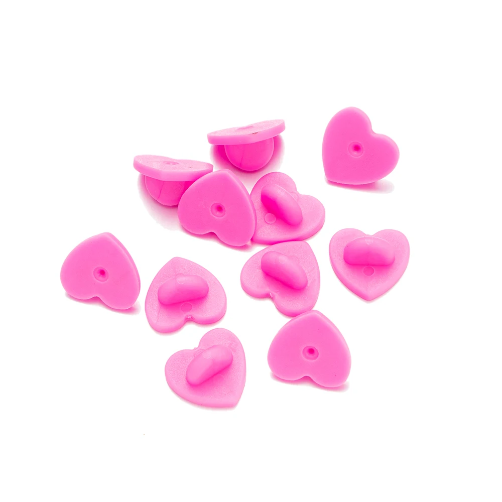 50 Teile/los Gummi Brosche Schnalle Taste Verschluss Pin Backs Kupplung Kappe Zurück Stopper Zubehör DIY Frauen Schmuck, Die Entdeckungen – Detail 1