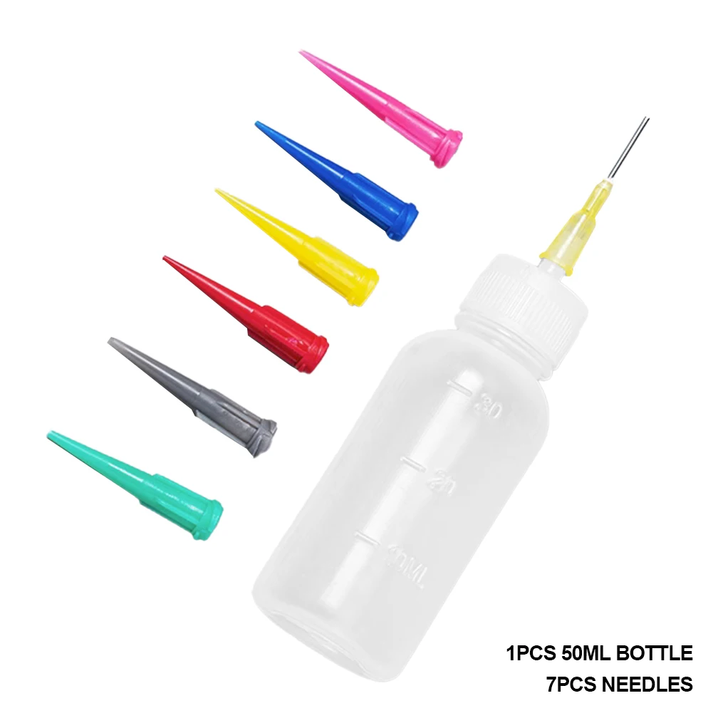 Description Picture 2 of item50ml Pottery Mud Painting Bottle Squeeze Mud Bottle Multi-needle DIY Texture Ceramic Coloring Glaze Painted Clay Sculpture Tool