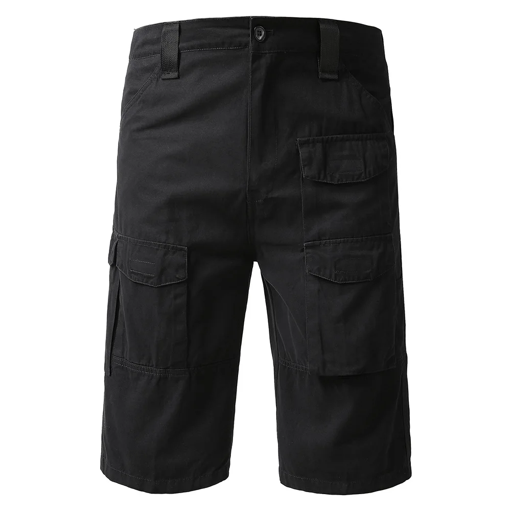 Cargo Shorts Military Tactical Cotton Pants Men Army Jogging Multi-pocket Athletic Outdoor Recreation Loose Plus Size Shorts