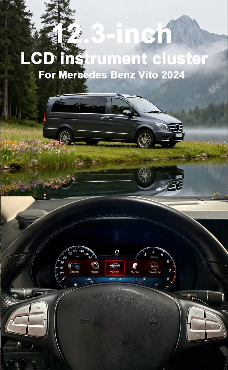 For Mercedes-Benz Vito W447 2024 years Digital Instrument Cluster Speedometer,Da