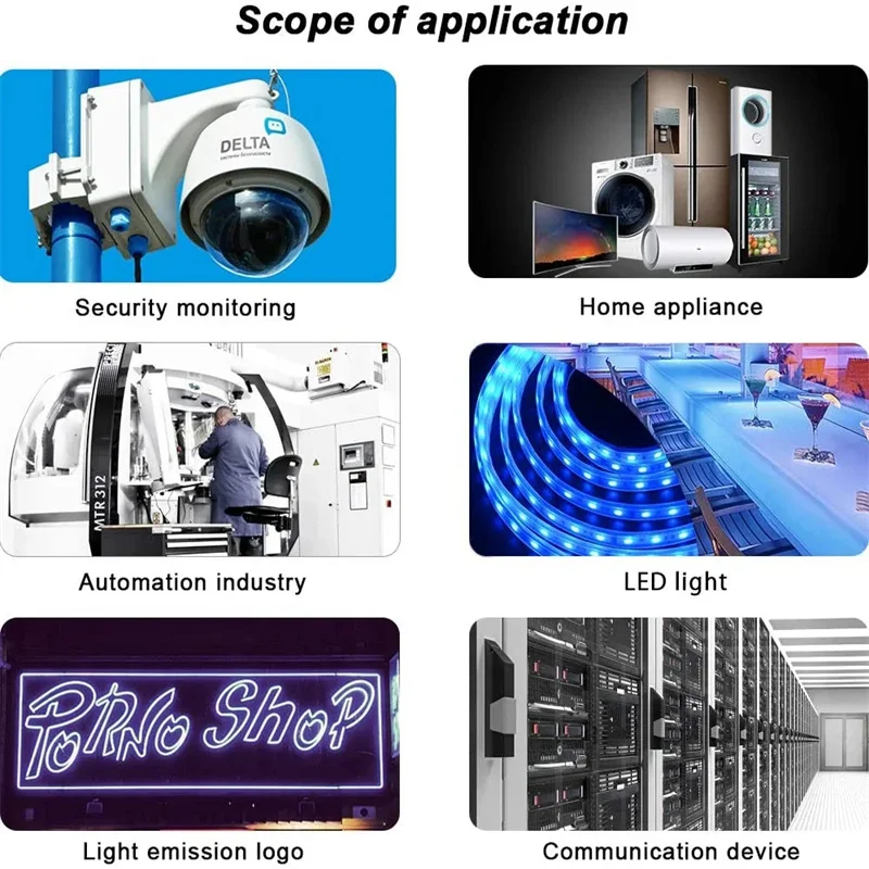 Universal AC-DC Switching Power Supply with Enclosed Aluminum Housing