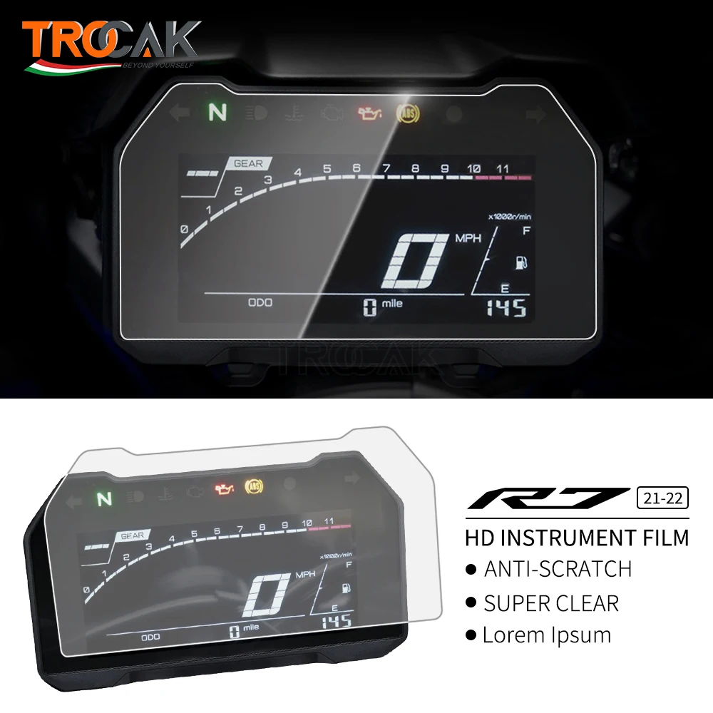 For YAMAHA YZF R7 YZF-R7 R7 Motorcycle Instrument Dashboard Cluster Scratch Protection Film Screen Protector