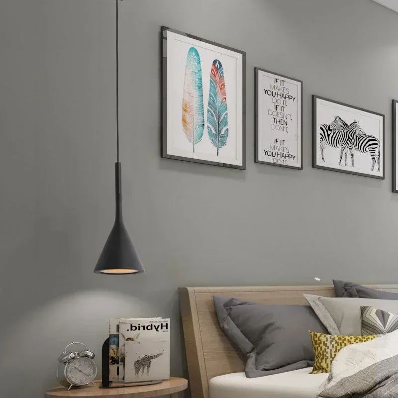 Modern Led Pendant Lights Black White E27 for Kitchen Fixtures Bedroom Table Dining Room Hanging Lamp Lampshade Home Chandelier 2