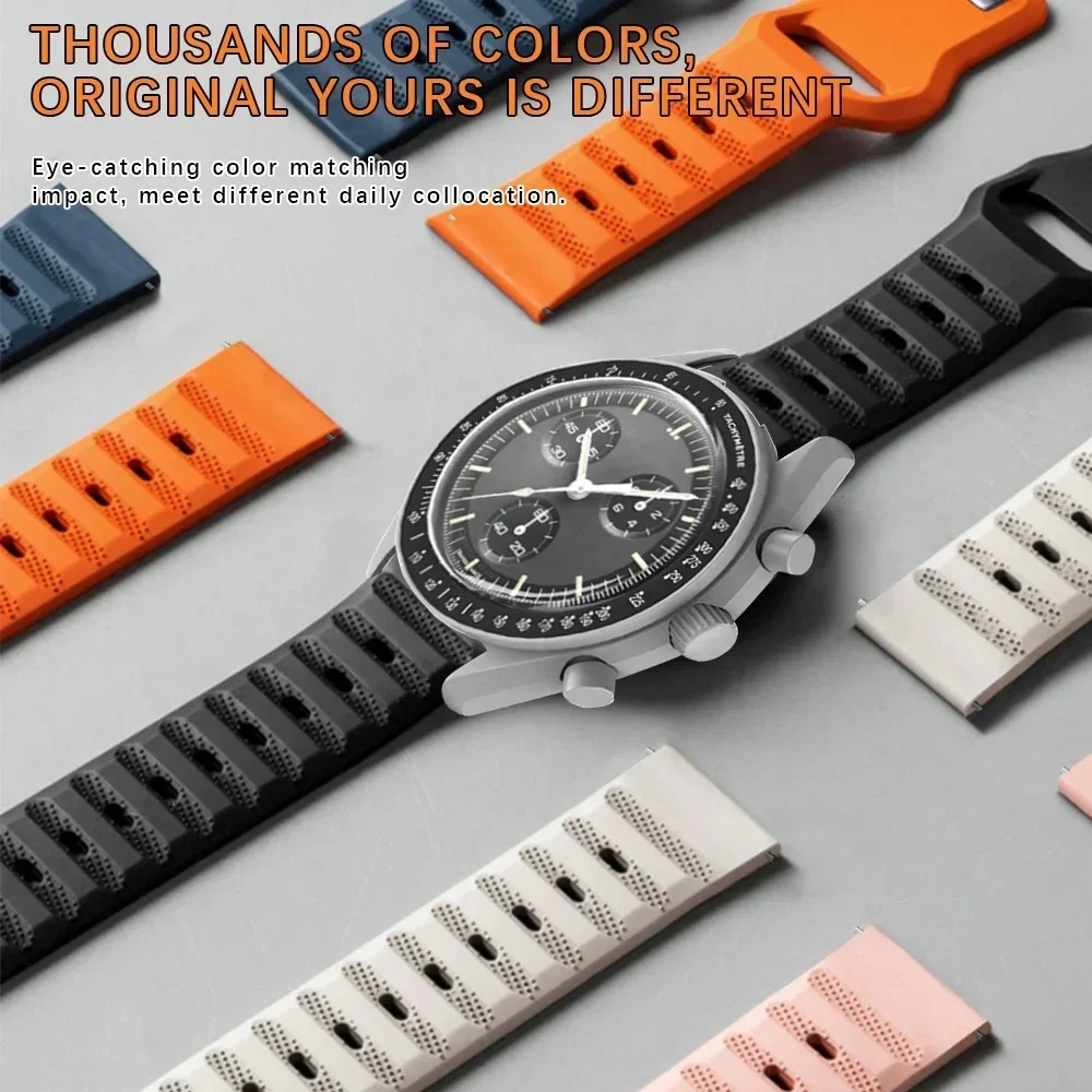 Фото Ремешок силиконовый для часов Omega X Swatch, быстросъемный спортивный браслет для Samsung Galaxy Watch 5 4, 20 мм №5