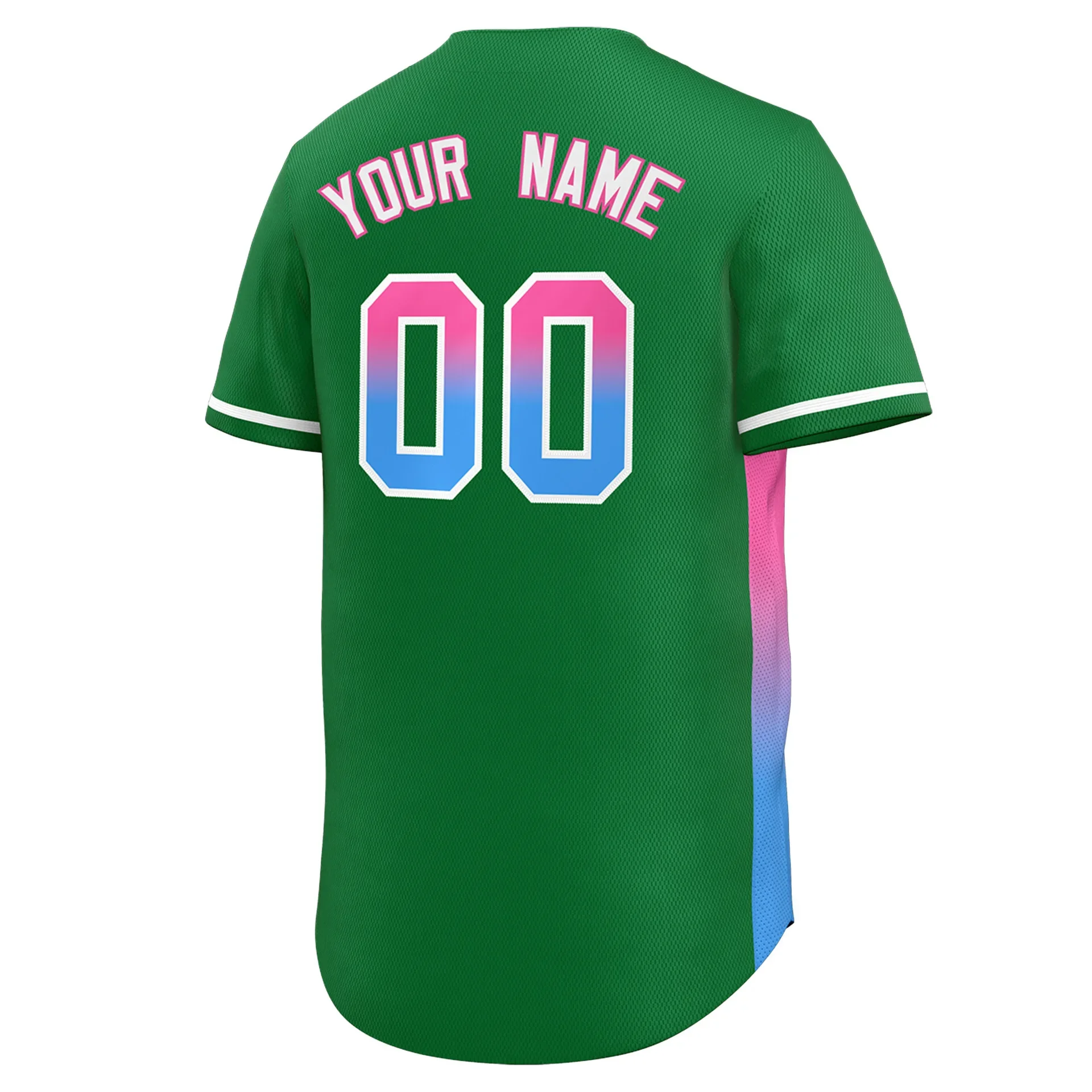 High Quality Gradient Baseball Jersey Button down Sportswear Personalized Sewn Number Baseball Shirt Polyester Fiber