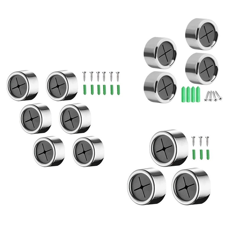 

Self-Adhesive Towel Holder Hooks Round Wall Mount For Bathroom Kitchen Home