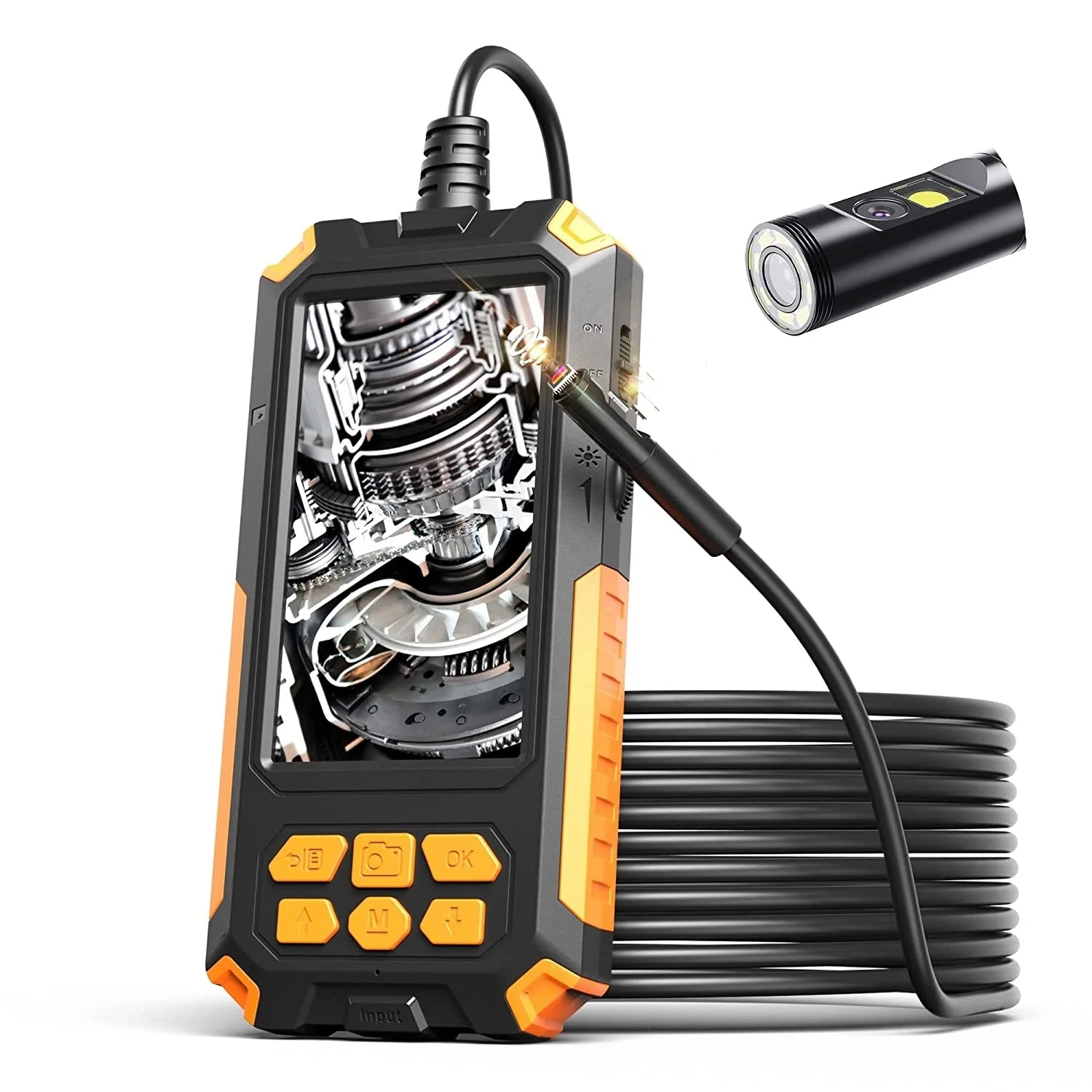 

Dual Lens Borescope Endoscope Camera 1080P Industrial Inspection Camera with 4.5" IPS Screen IP68 Waterproof Snake Camera