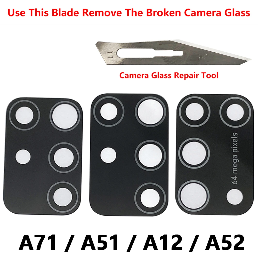 Camera Glass Lens 2Pcs For Samsung A01 A11 A21 A21S A31 A41 A51 A71 A12 A31S A42 A32 A52 A72 camera lens cover phone camera lens