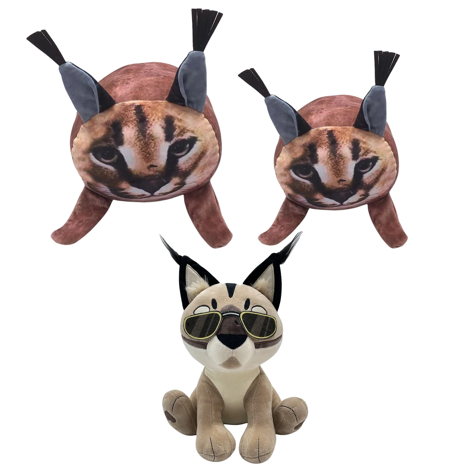 Compre Grande floppa pelúcia bonito dos desenhos animados gato impressão  travesseiro macio pelúcia boneca brinquedo para amigos fãs do jogo