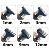 Kemei 6Pcs/Set Original KM-5090 Hair Clipper Limit Comb Guide Attachment Size Barber Replacement 1/2/3/6/9/12mm 5