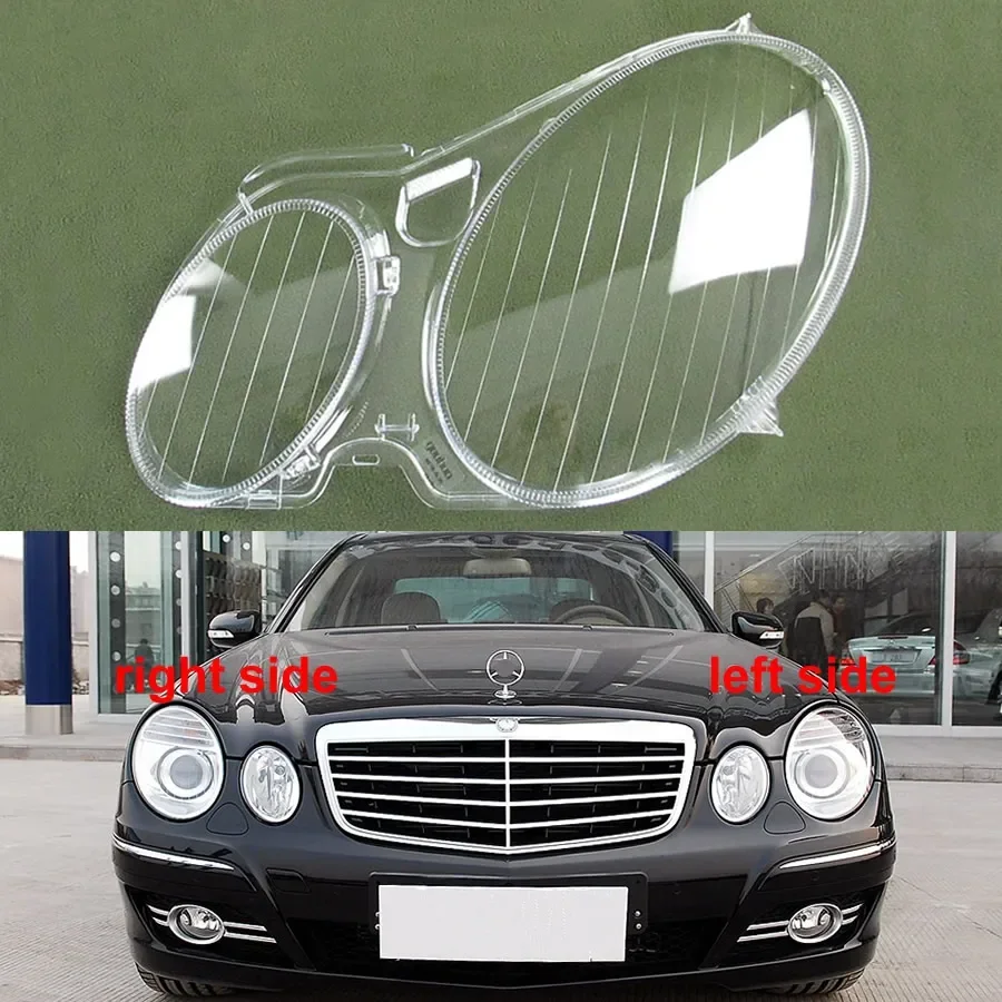 For 2004-2009 Benz W211 E240 E200 E280 E300 Headlight Shell Transparent Lampshade Headlamp Lens Plexiglass