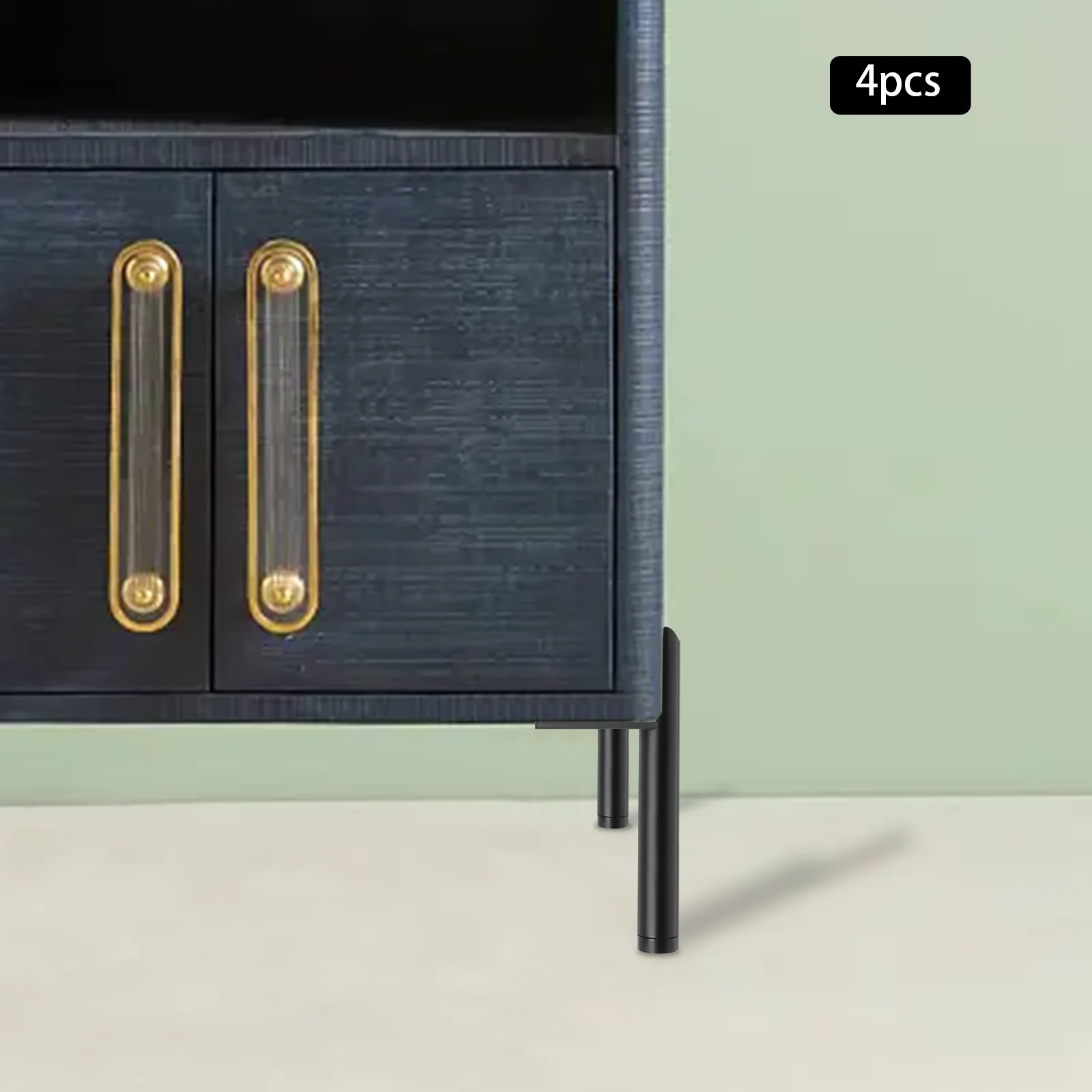 4er-Pack gold-/schwarze Möbelbeine aus Metall, 5,9 Zoll Möbelstützbein, 300 kg Tragfähigkeit, jeweils einfache Installation mit vorgebohrten Löchern – Detail 26